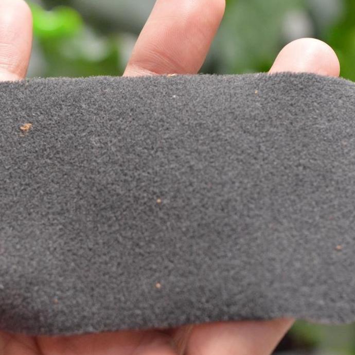 Ready kain Bludru Semi Suede Bludru Abu2 tua soft Motif Original Katana 2000 Bagian pinggir cocok ju