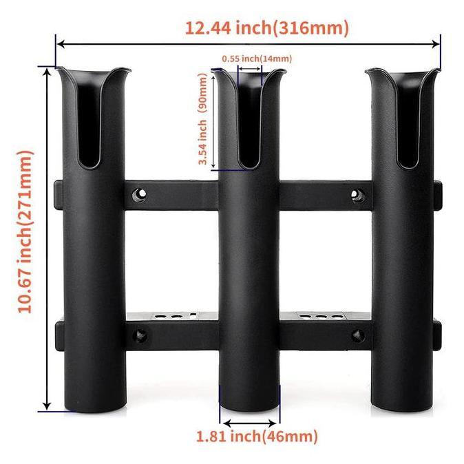 VIWIUWIU 3 lubang Stand Joran Pancing / Penyangga Joran Pancing / Dudukan Joran Di Perahu