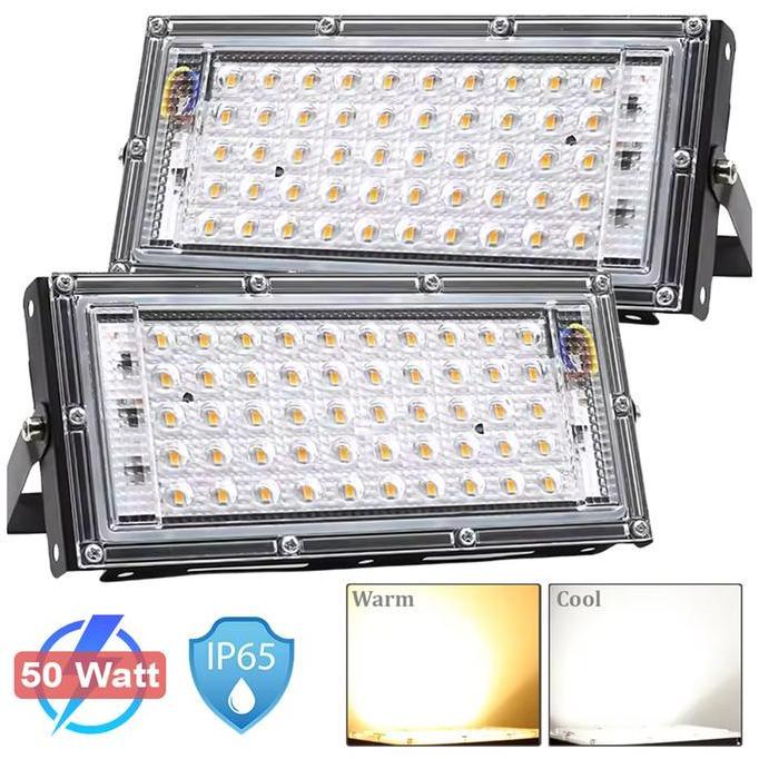 FOWERLEB Lampu Sorot Taman 50 LED 50 Watt Floodlight Spotlight Slim Terang Waterproof AC 220V
