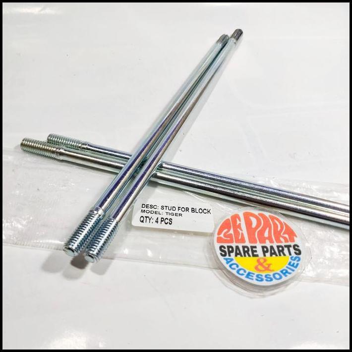 TERLARIS BAUT BLOK BORING SEHER TIGER MEGA PRO GL CB 100 SET 4PC ORI 