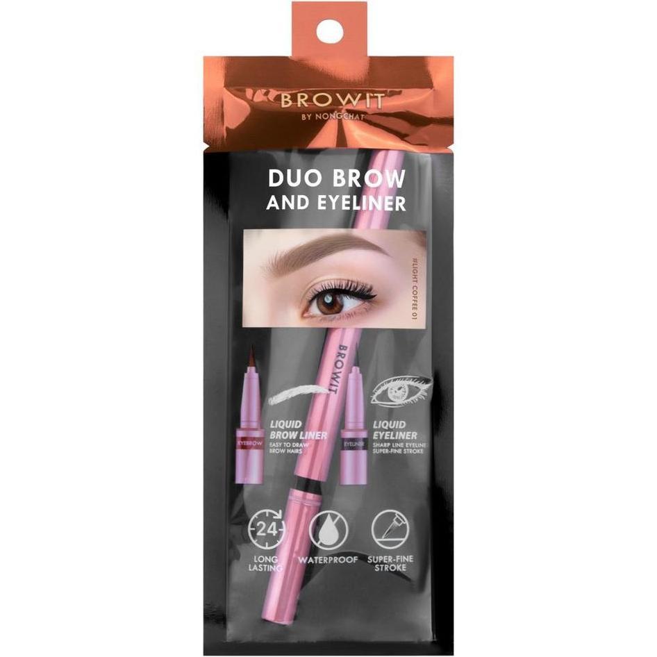 NEW Browit Duo Brow and Eyeliner by Nongchat ORIGINAL THAILAND | Spidol Alis Browit [terbaik][terlar
