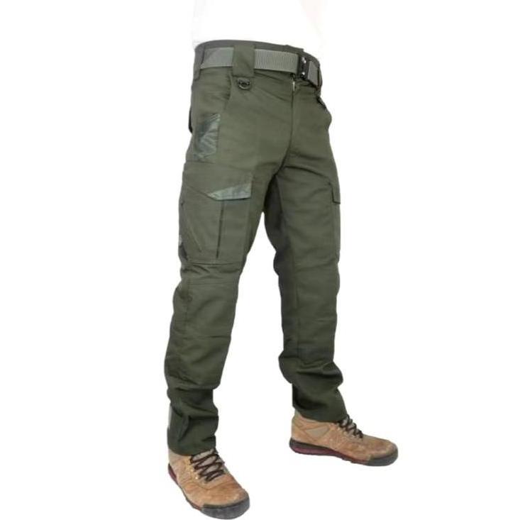 M-TACSHEN Celana Cargo Tactical Panjang Santai Bahan Ripstop Tortnado Abu Hitam Navy Size LP 28-38 P