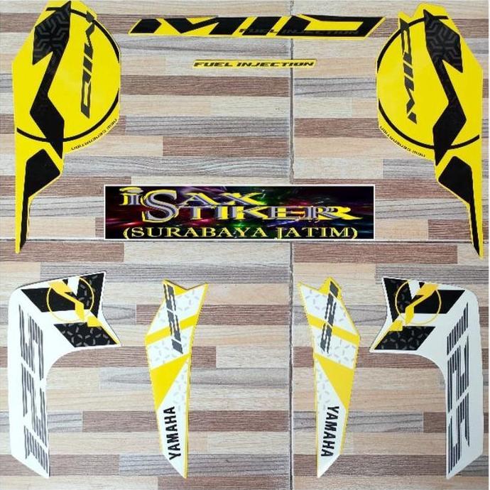 Promo striping original Yamaha Mio M3 125  kuning tahun 2015 Diskon