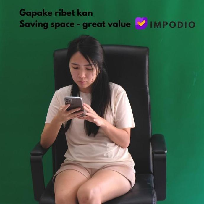 Stand bentuk T + Background IMPODIO HIJAU muda/tua FREE jepit 4pcs