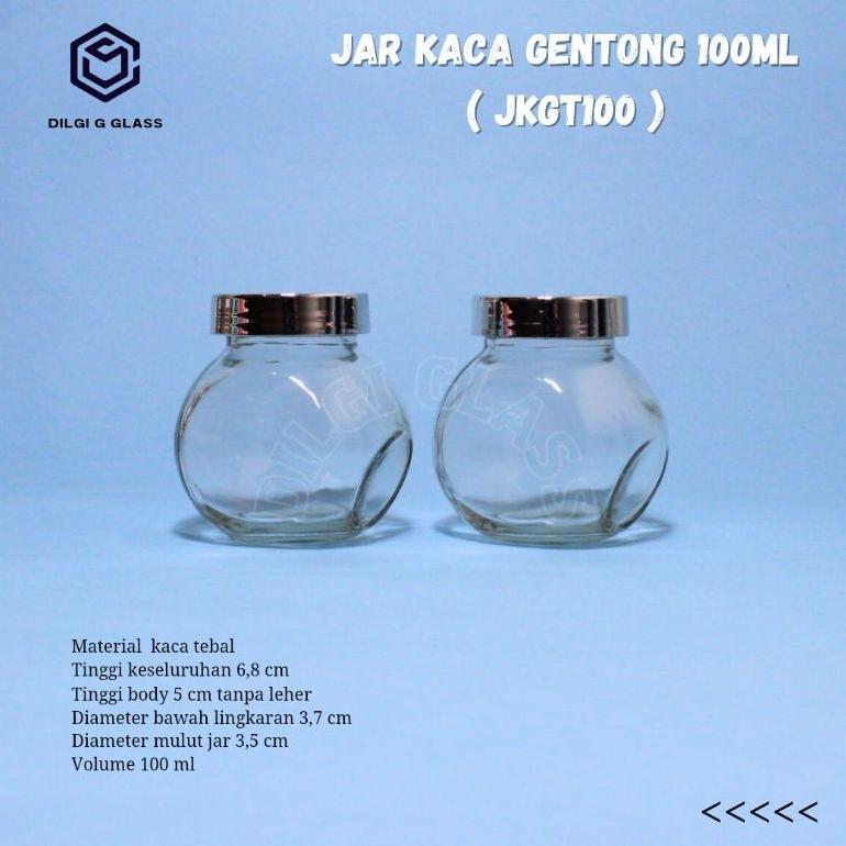 TERBARU JKGT100 100ml jar kaca bumbu/jar gentong 100ml/jar madu/selai/safron