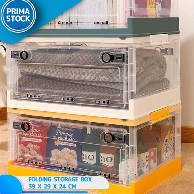 FOLDING STORAGE BOX LIPAT CONTAINER KOTAK TEMPAT BAJU TRANSPARAN