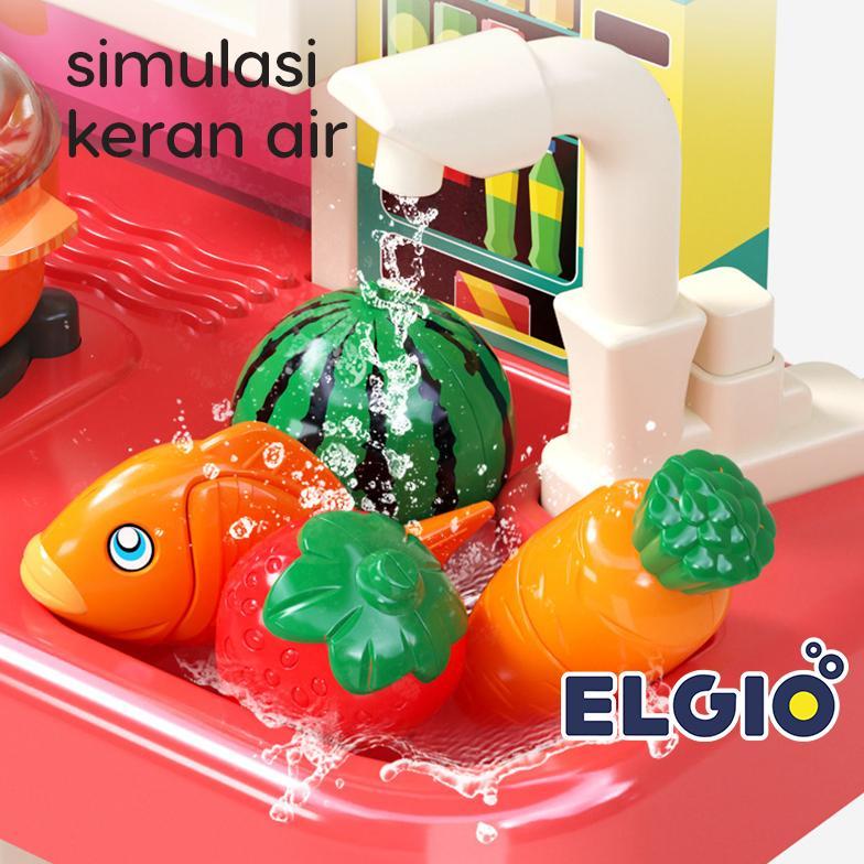 Terbaru Mainan Masak Masakan Jumbo 95Cm Kitchen Set Uap Dan Wastafel Dapur Spraying Mist