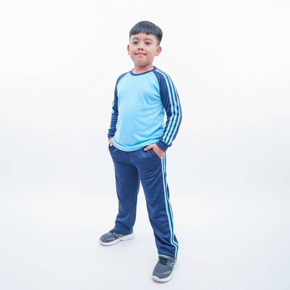 100% AMAN SETELAN OLAHRAGA SEKOLAH BIRU NAVY TK SD SMP SMA | BAJU TRAINING ANAK MURAH | SERAGAM OLAH