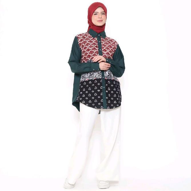 Saiara Kemeja Batik Saiara Kemeja Batik Nidha Hijau Tua
