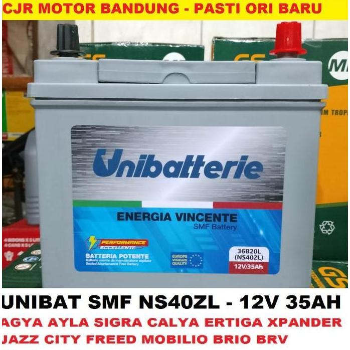 Aki Kering NS40ZL 35AH UNIBAT mobil XPANDER JAZZ CITY AGYA AYLA DATSUN