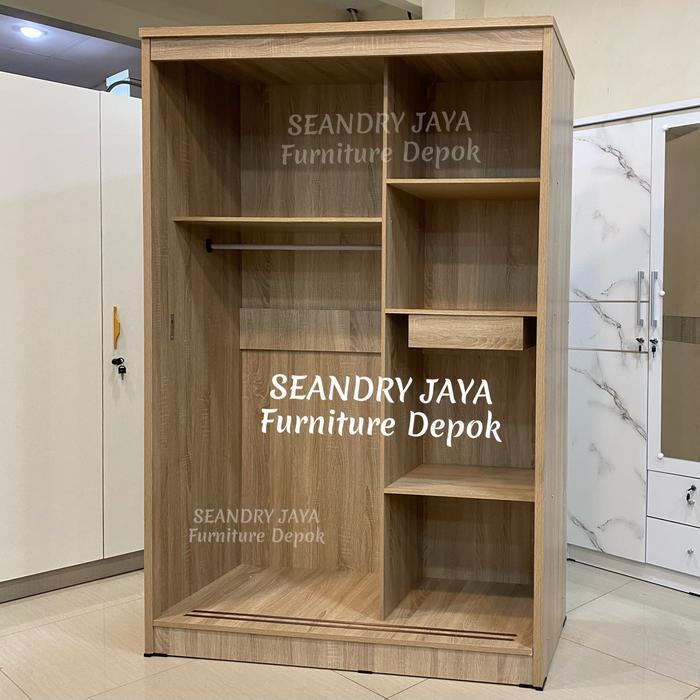 Lemari Pakaian Minimalis Sliding 2 Pintu/SEANDRY JAYA FURNITURE DEPOK