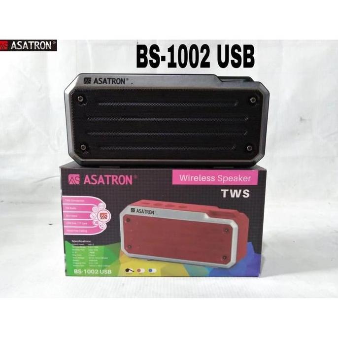 NEW PORTABLE BLUETOOTH SPEAKER ASATRON BS-1002 USB /RADIO FM/USB/TF MUSIC