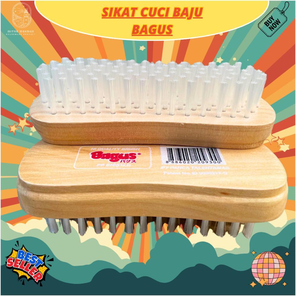 Bagus - Sikat Baju Kayu Merk Bagus Sikat Cuci Pakaian Serbaguna Bulu Lembut Type 930 Ready