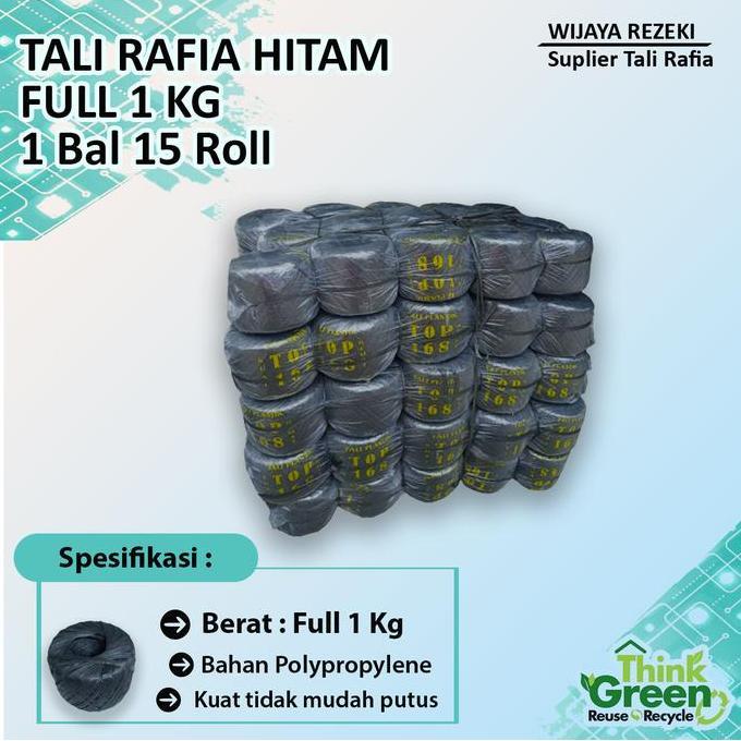 HARGA PABRIK - Tali Rafia Plastik Full 1 Kg 1 Bal Isi 15 Roll Kualitas Kuat Tidak Mudah Rapuk & Bers