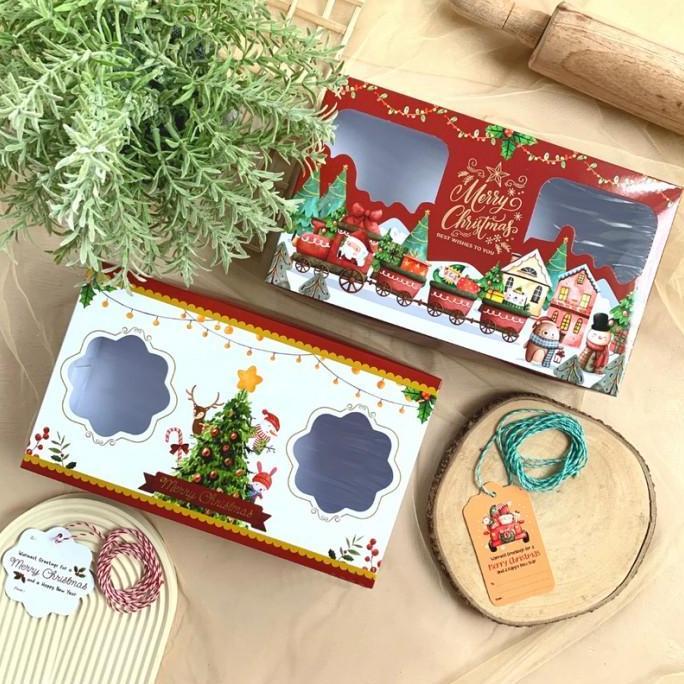 Dus Bolu Gulung Cakebox Box Toples Kue Kering Cookies Packaging Natal