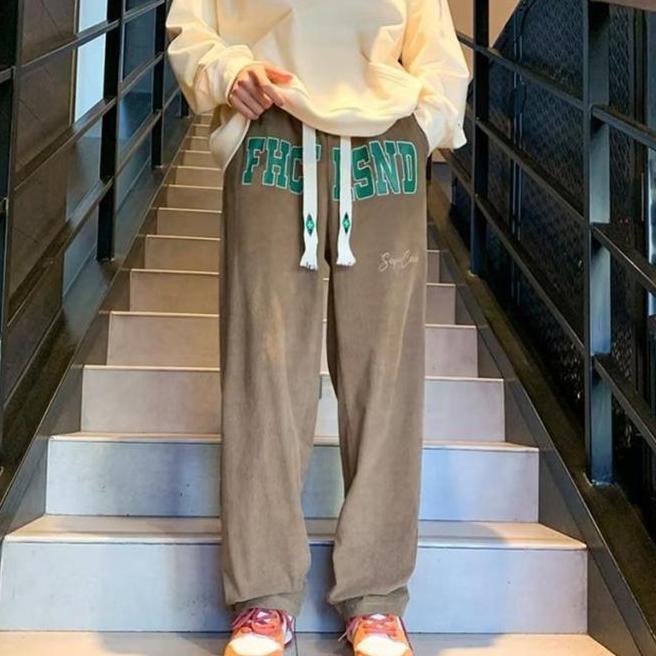 Celana Corduroy Pria Celana Kulot Baggy Second Koduroy