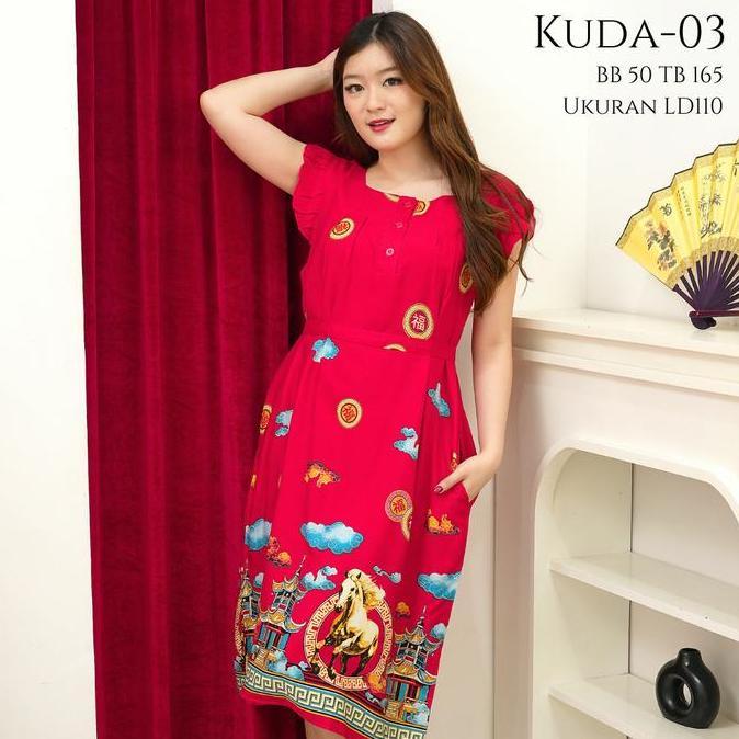 [ Daster Imlek ] Ld110-130 Daster Imlek 2026 Motif Rayon Premium Standar Jumbo Bigsize