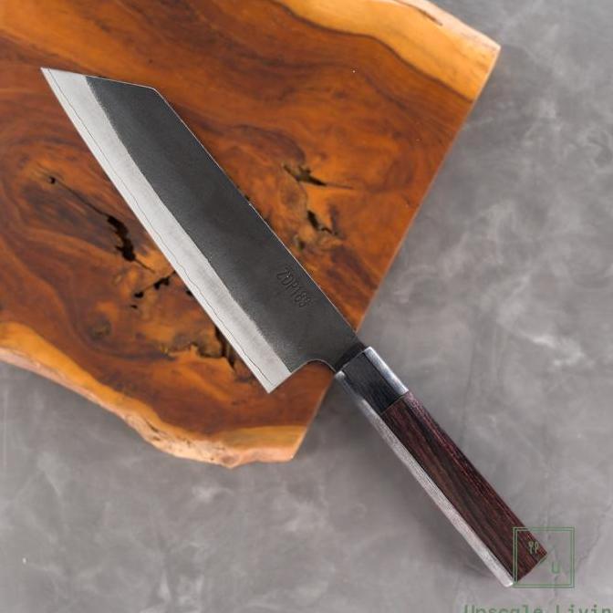 Japanese Knife Yoshida Hamono ZDP189 Kurouchi Bunka 190mm