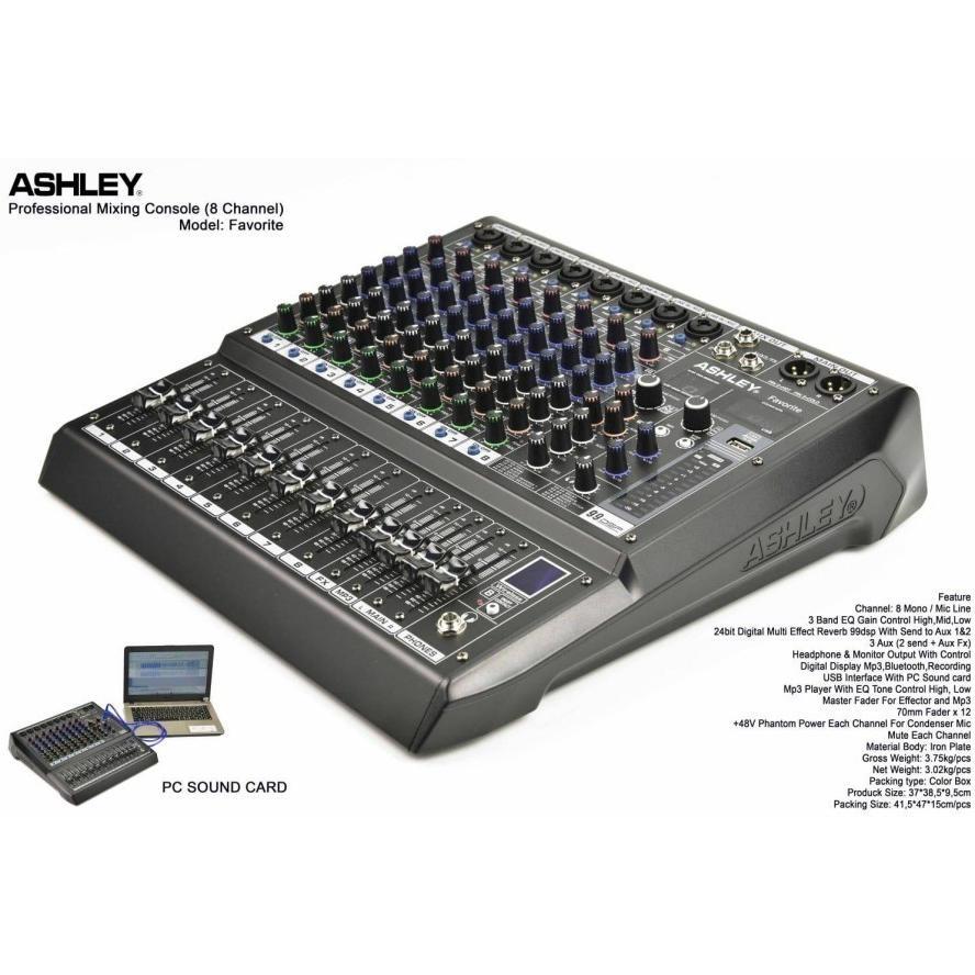 Sale Mixer Ashley Favorite 8 / 8 Channel / 8 Line Mic Produk Ashley