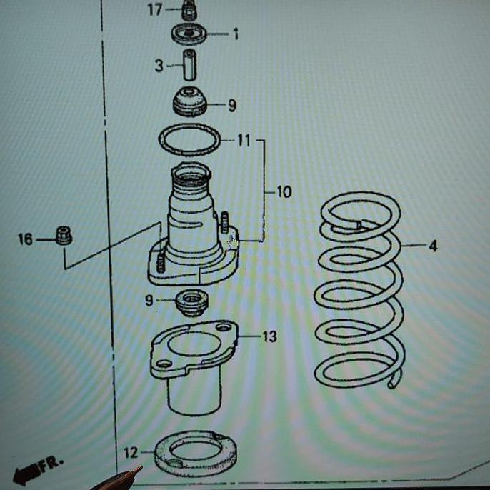 Karet Tatakan Per Shock Belakang CRV GEN 2
