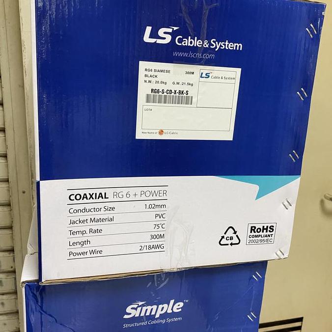 Promo Ls Cable Coaxial Rg 6 Power / Cctv Coacial Rg 6