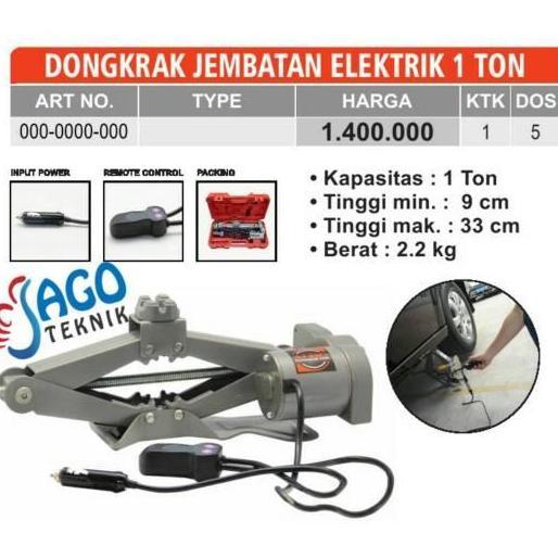 ~~~~~] Dongkrak Jembatan Elektrik 1 Ton / Dongkrak Listrik Otomatis