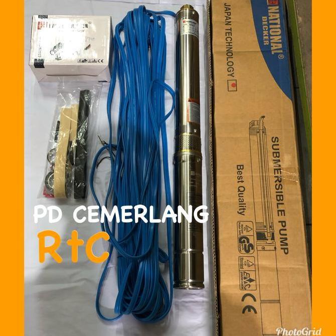 Mesin Satelit Nasional 0.5Hp 3 Inch Komplit Kabel Submersible Pump