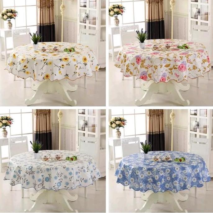 TAPLAK MEJA BULAT MOTIF ANTI AIR Taplak Meja