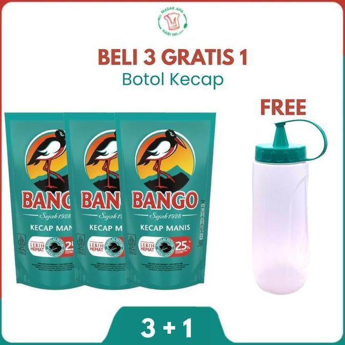 [FREE BOTOL KECAP] Bango Kecap Manis 950g Isi 3 TA