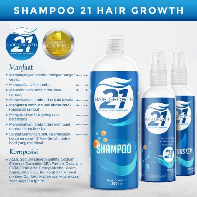 21 Hair Growth Paket Lengkap Serum 21  H Shampoo Treatment