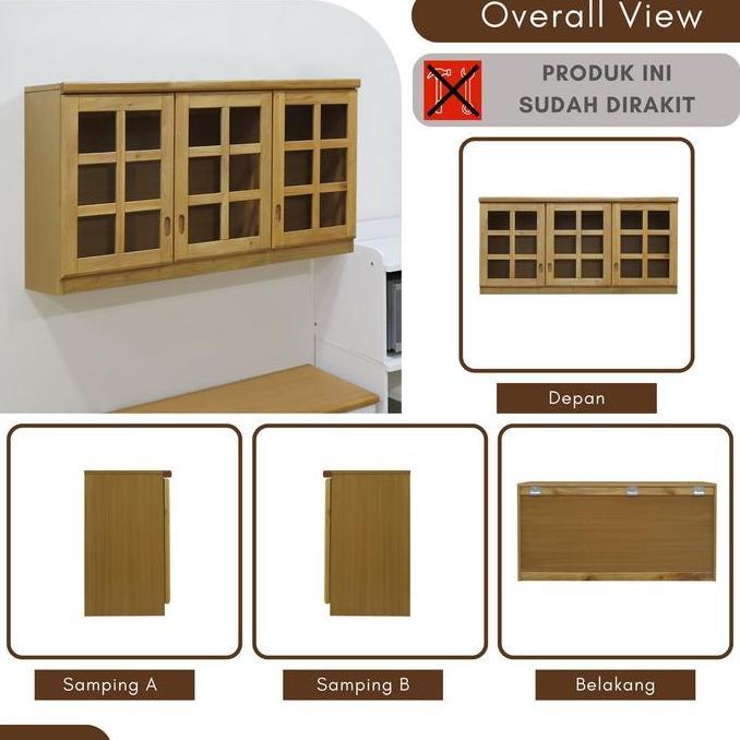 Toraya Lemari Dapur Gantung / Lemari Dapur Atas / Rak Dapur / Wall Cabinet / Kitchen Cabinet KCA-120