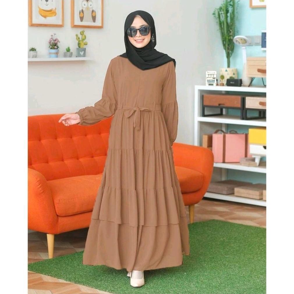 Rillo- Belani Maxi Gamis Polos Remaja / Dress Muslim Wanita