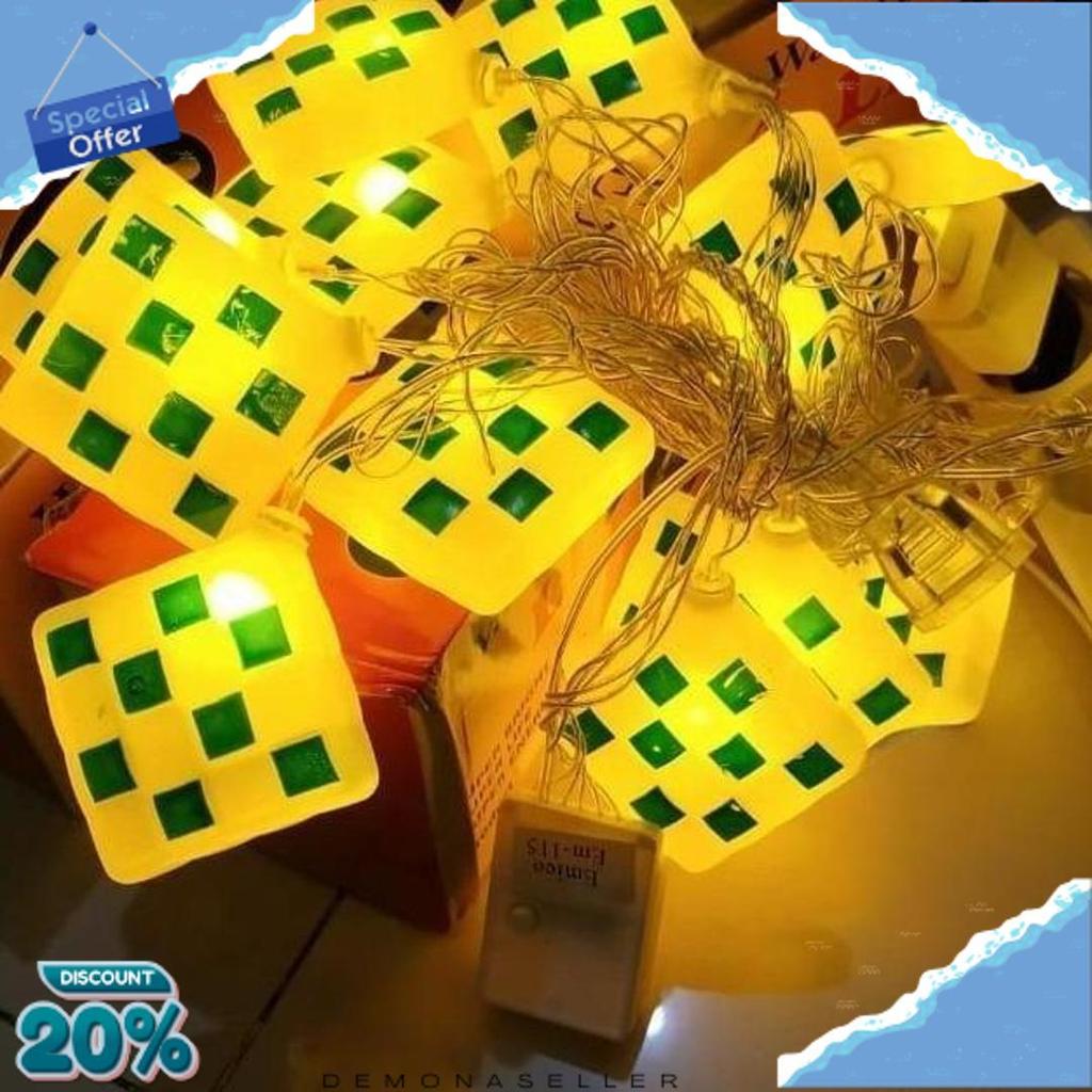 Exclusive Lampu Led Hias Ketupat Dekorasi Lebaran / Ramadhan Premium Ketupat Lampu Tumblr