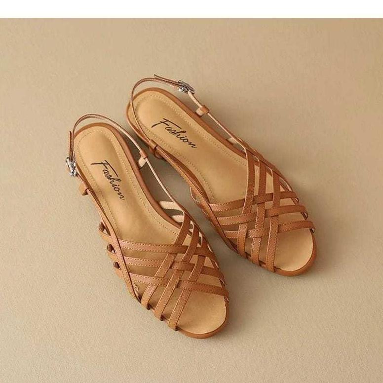 Garansi Auroracollections - Sandrina Flats Sepatu Wanita Model Balet Anyam Flat Shoes Anggun