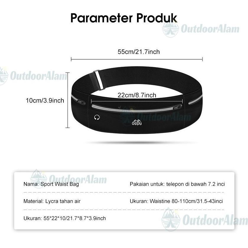 Limited Tas Pinggang Lari Waterproof Tas Pinggang Olahraga Go Belt  Running Belt Tas Pinggang Lari W
