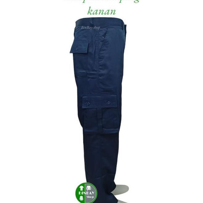 Celana Panjang Cargo Celana Panjang Cargo Navy Navy Bahan Drill