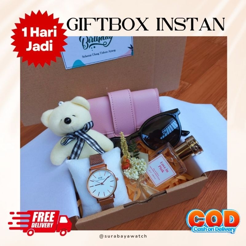 (Paket D) Giftbox Anniversary I Kado Buat Cewek Ulang Tahun I Kado Ultah Buat Pacar Cewek I Dompet