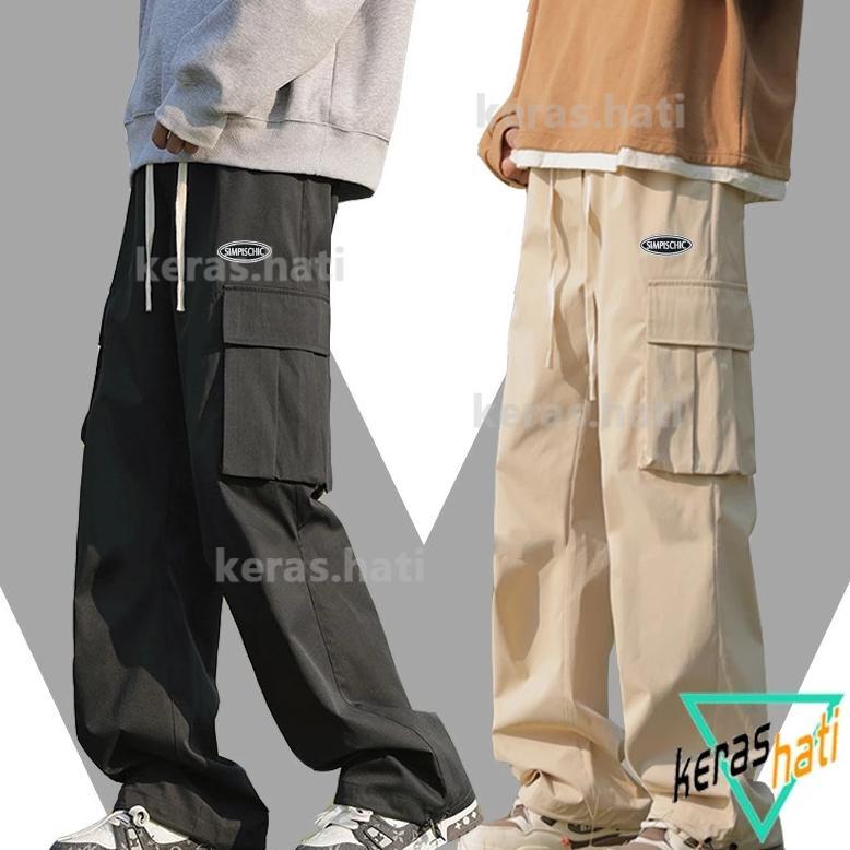 Garansi Drs. Store Celana Cargo Panjang Pria Celana Cargo Pria Dewasa Celana Korean Style Pria Loose