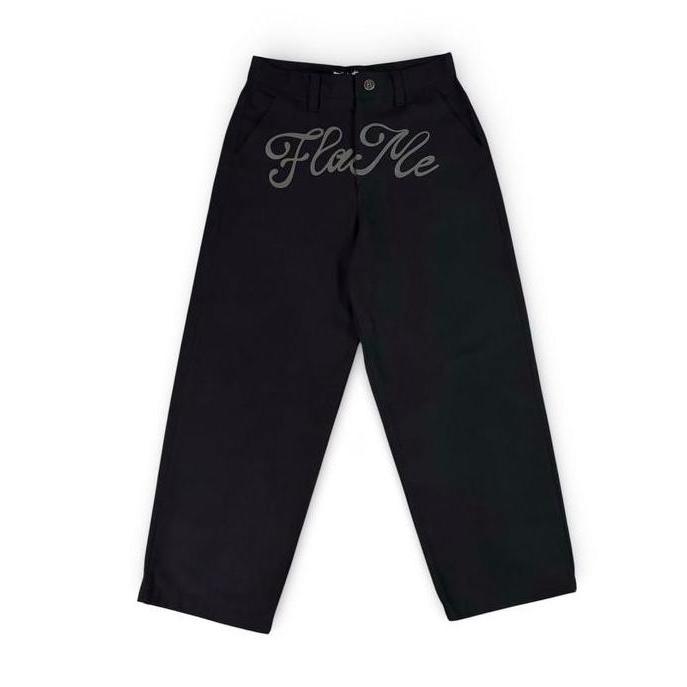 Flame Everyday Baggy Flame Everyday Baggy Pants 14Oz Black Grey Swizz Og Denim Oversize