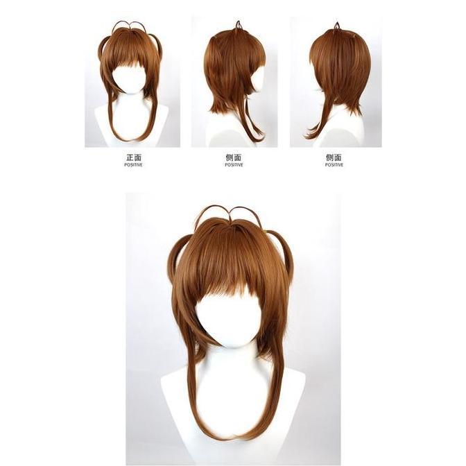LOL-27 wig cardcaptor sakura kinomoto rambut palsu cosplay karakter anime