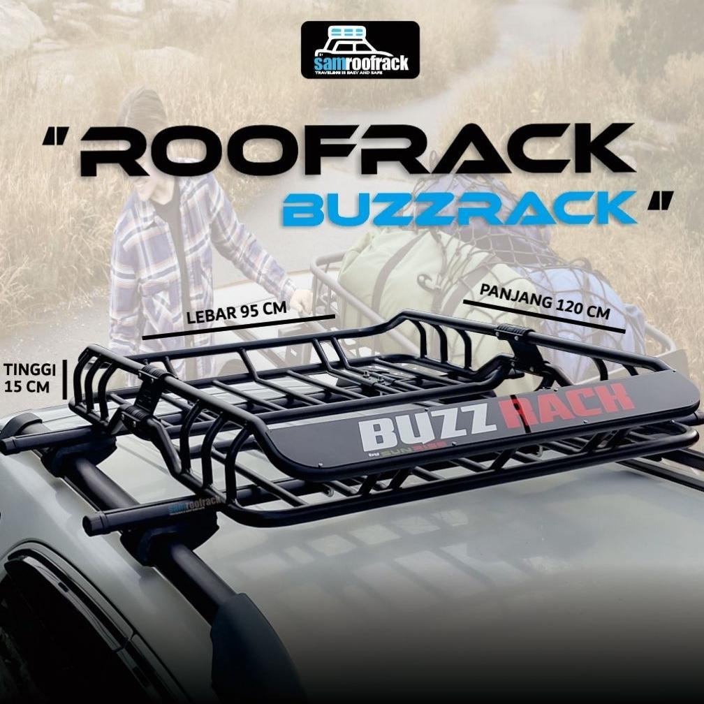 BEST SELLER ROOFRACK BESI JEPIT ROOFRAIL UNIVERSAL RAK BUZZRACK BAGASI ATAS MOBIL