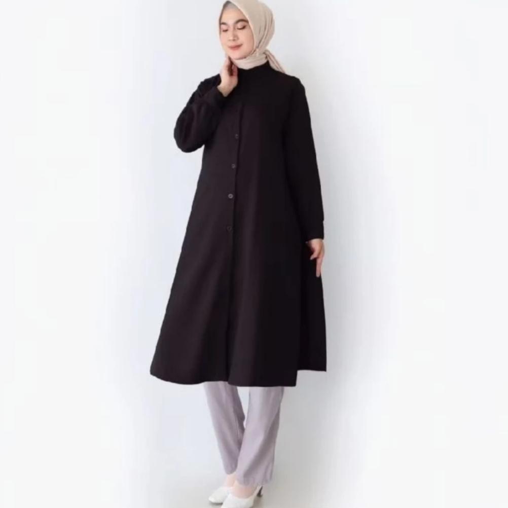 Flash Sale Long Tunic Polosan Wanita Muslimah Kekinian / Long Tunic Jumbo By Ortega