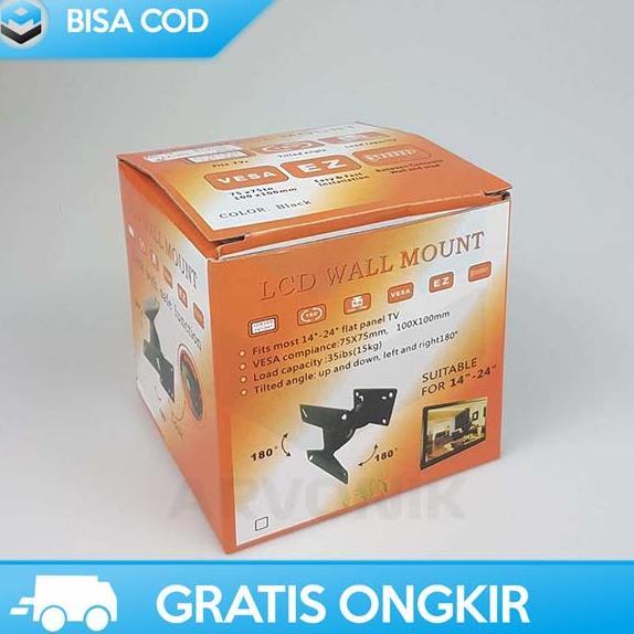 BEST SALE PENYANGGA TV MUDAH DIATUR BESI BRACKET ADJUSTABLE MONITOR 24 INCH W24
