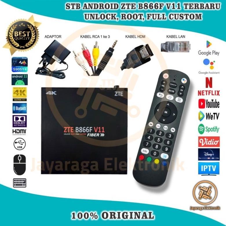 HOT DEALS Set Top Box Android Smart TV Box B866F v11 4K TERBARU Unlock Root Full Custom PLUG and PLA