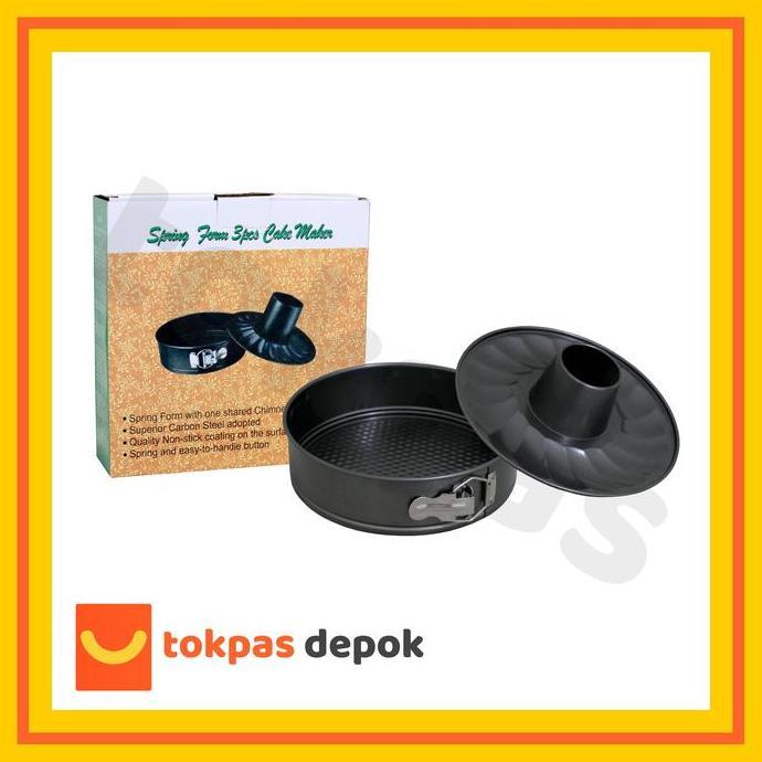 Loyang Bolu Bongkar Pasang Teflon Cetakan Kue Kancing Bulat A 034 Hitam Kitchenware Loyang  Kue  Bul