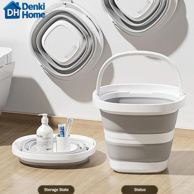 Ember Lipat Silikon Multifungsi 5L 10L / Ember Lipat Portable / Ember Lipat / Ember Lipat kotak / Em