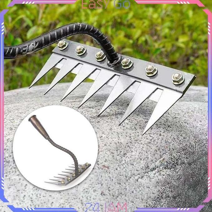 Cangkul Pacul Cadong 5/7 Gigi Pacul Cangkul Baja Rake Garuk Rumput Alat Pencabut Rumput Pacul Garuk 