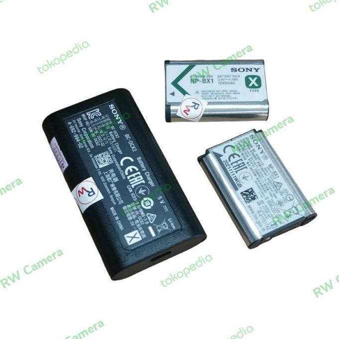Baterai NP-BX1 Sony RX100 AS200 Charger BC-DCX2 Batre Batrei Bekas