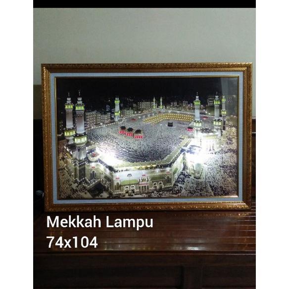 kaligrafi mekkah dan madinah lampu.. FREE PECKING KAYU SAFETY