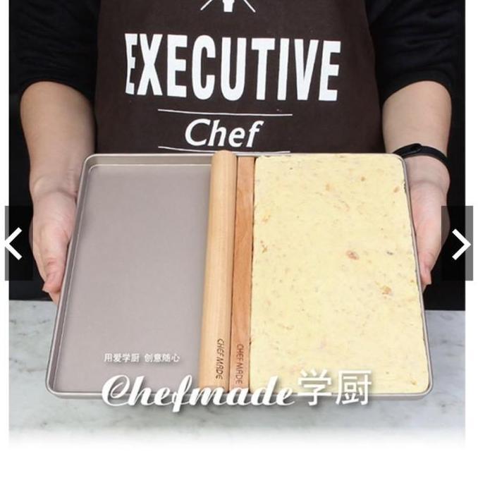 Chefmade WK9261 - Rolling Pin Kayu / Wooden Rolling Pin Panjang 24.5cm MS